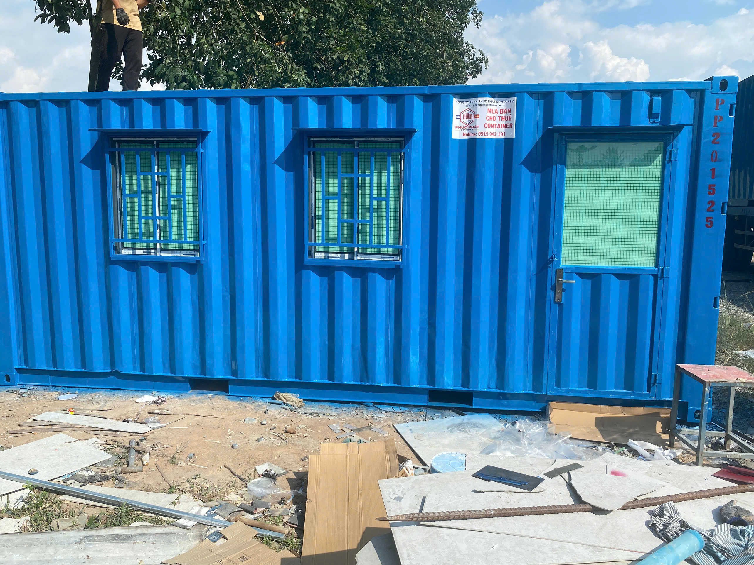 Container văn phòng lắp đặt tại Cần Giờ phục vụ công trình và dự án