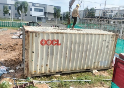 Cho thuê contaienr cho dự án KCN Thủ Thừa